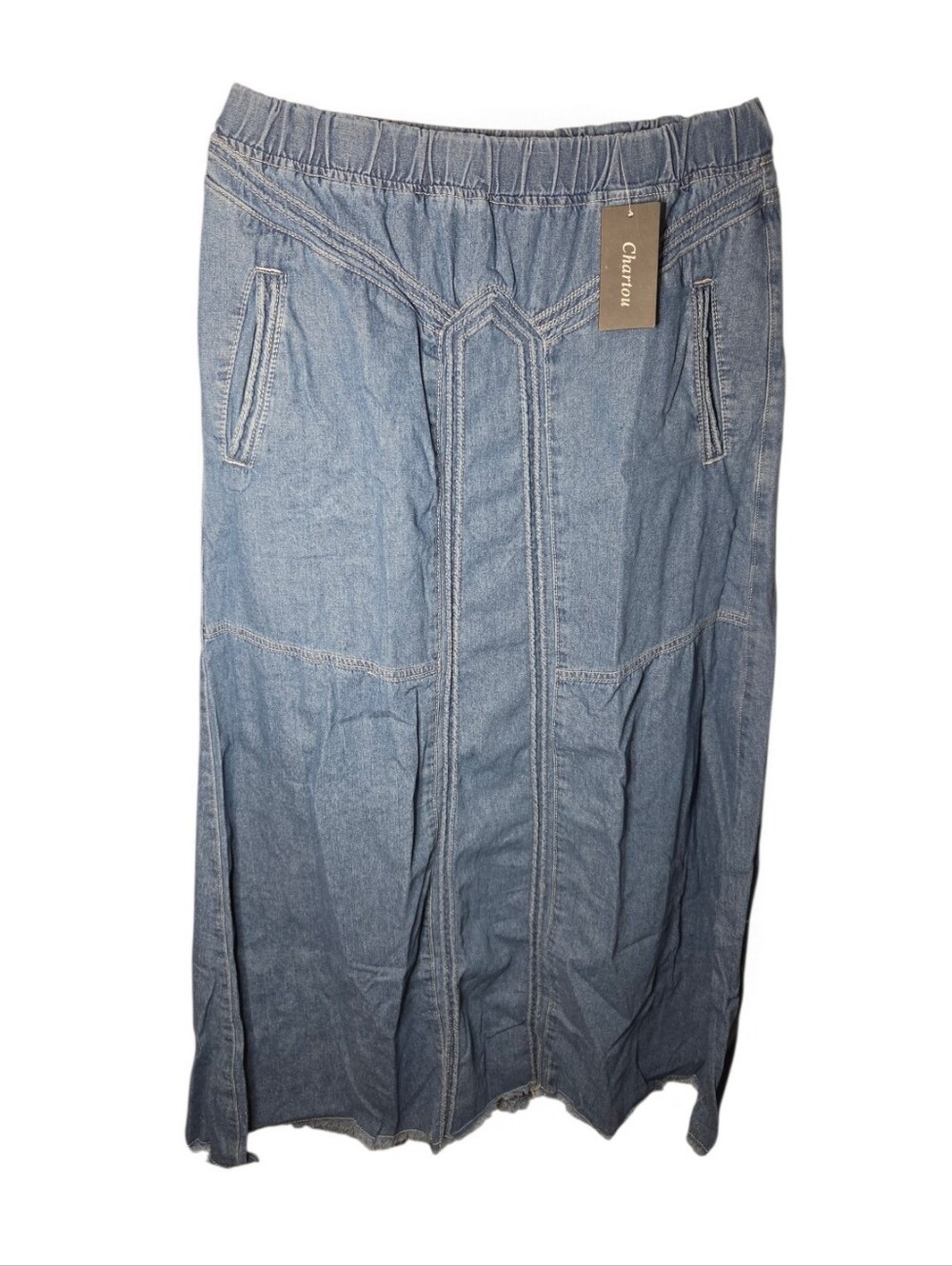 Chartou Denim Maxi Skirt, Large